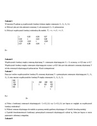 dobór zmiennych zadania