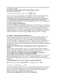 Opracowanie do kolokwium - Próbkowanie