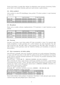 Podział sieci na podsieci - wykład