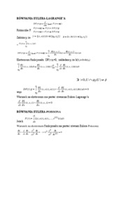 Równania Eulera - wykład