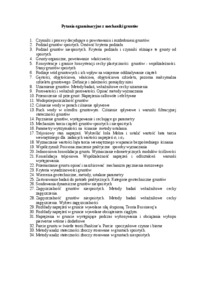 Pytania egzaminacyjne z mechaniki gruntów