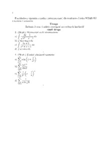 Analiza matematyczna - egzamin