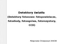 Fotodetektory - prezentacja
