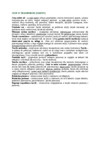 Ceny w transporcie - omówienie