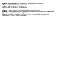 Marketing usług transportowych - omówienie