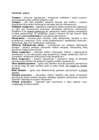 Ekonomika transportu - pojęcia