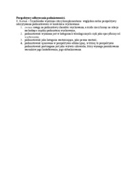 Perspektywy odkrywania podmiotowości- opracowanie