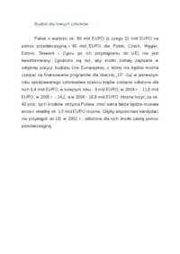 Wykład - Budżet dla nowych członków