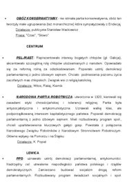 Wykład - partie polityczne w przedwczesnej Polsce