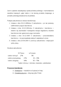 Wykład - problem edukacji, zatrudnienia i bezrobocia