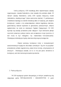 Wykład - Ustrój Stanów Zjednoczonych