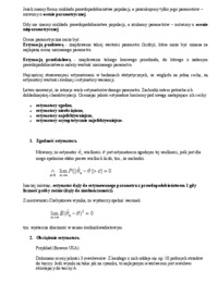 podstawowe własności estymatorów - omówienie