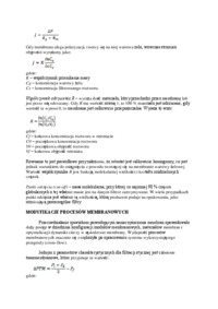 Procesy membranowe w przemyśle spożywczym - omówienie