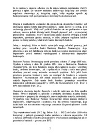 Działalność depozytowa banku