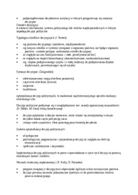 Decyzje polityczne-opracowanie