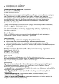 Orientacje badawcze w teorii wychowania-opracowanie