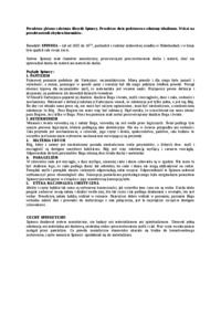 Wykład - główne założenia filozofii Spinozy