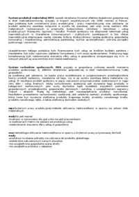 System Produkcji materialnej PMS