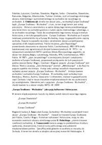 Referat - Europa Środkowo-wswchodnia